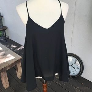 Black flowy top